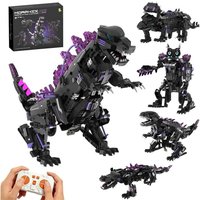 GarveeMore Lernspielzeug 5-in-1 Programmierbarer Dinosaurier Roboter Bausatz