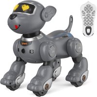 ANYSUN RC-Roboter Roboter Hund Kinder Ferngesteuerter Spielzeug-Festival Geschenk (Sprach und2,4GHz Fernsteuerung Haustier Roboterhund mit 20+ Funktionen), Programmierbarer Tanz Musik RC Roboter Hund für Kinder 3-12 Jahren