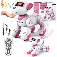 AKKEE RC-Roboter Roboter Hund Kinder Ferngesteuerter Spielzeug Festival Geschenk, Interaktiver Anfassen und Folgen Roboterhund mit 17 Funktionen